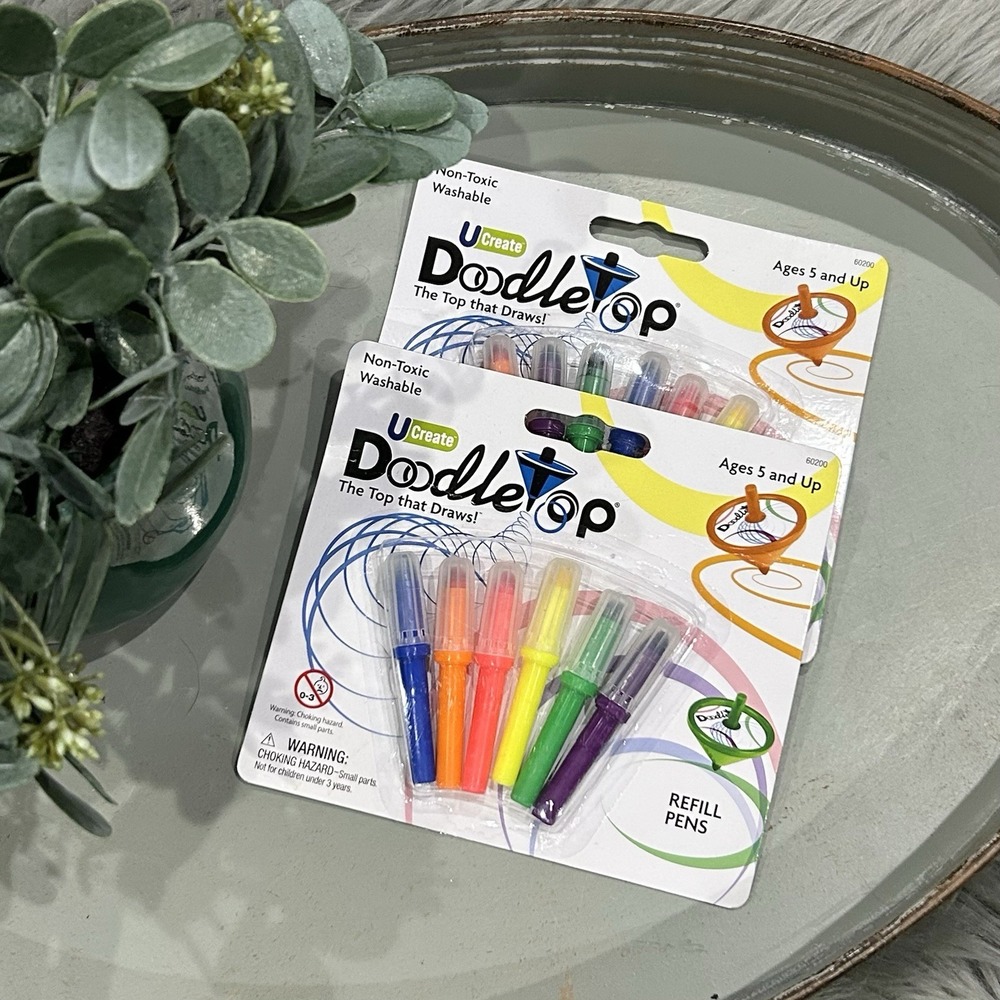 U-Create Doodletop Twister 6 Refill Pens Bundle Of Two‎ for Tops, Drawing Games